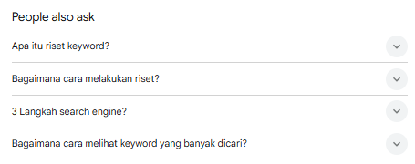 Cara Riset Keyword: Panduan Langkah demi Langkah dengan Tools Gratis Kotak People Also Ask untuk keyword cara riset keyword