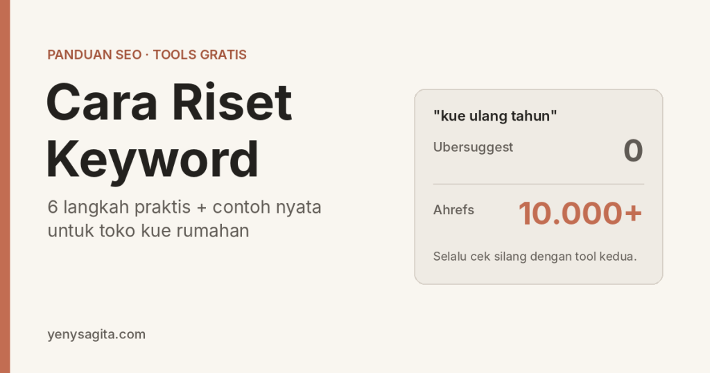 Cara Riset Keyword: Panduan Langkah demi Langkah dengan Tools Gratis Cara riset keyword: 6 langkah praktis dengan tools gratis
